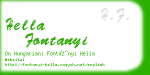 hella fontanyi business card